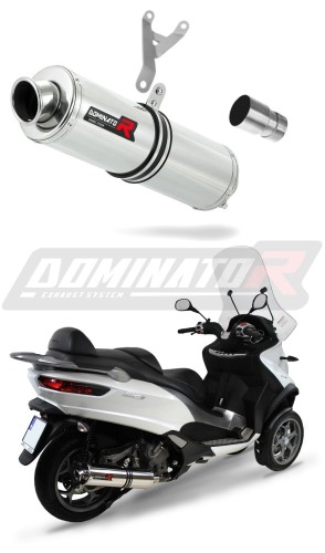 MP3 500 / LT 500 Exhaust Piaggio Muffler Auspuff Sportauspuff Silencer Echappement Silencieux Scarico Scarichi Escape Wydech Tłumik ROUND 2008 - 2020 Dominator x