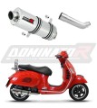 escape silenciador DOMINATOR oval compatible con la motocicleta Piaggio Vespa GTS 125 2007  2012 6
