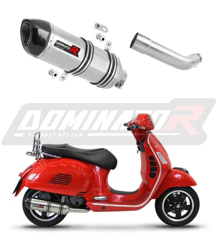 escape silenciador DOMINATOR HP1 compatible con la motocicleta Piaggio Vespa GTS 125 2007  2012 6