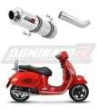 escape silenciador DOMINATOR redondo compatible con la motocicleta Piaggio Vespa GTS 125 2007  2012 6