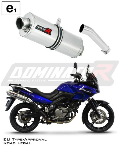 escape silenciador DOMINATOR homologado OVAL compatible con la motocicleta DL 650 VSTROM 2004  2006 6