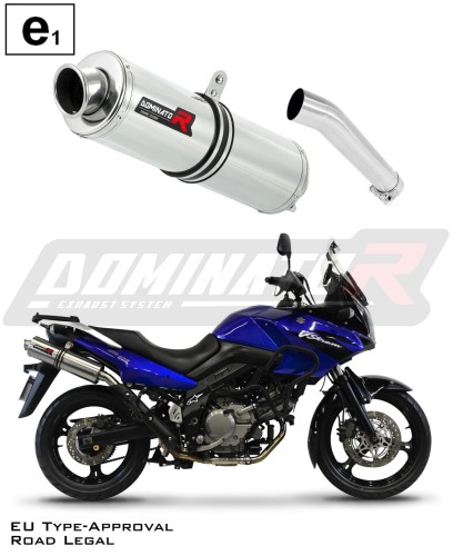 exhaust muffler DOMINATOR homologated road legal ROUND fits to DL 650 VSTROM 2004  2006 6