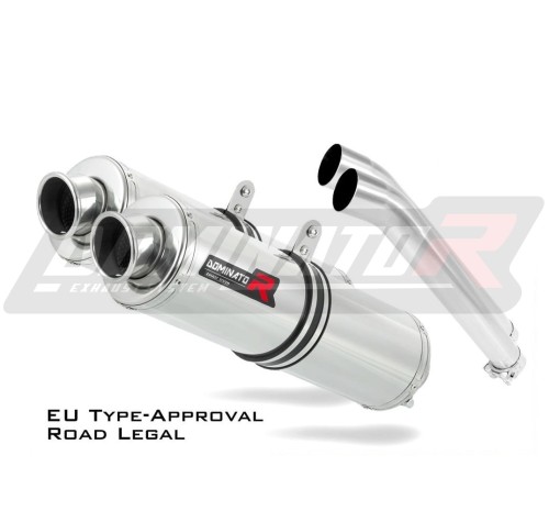exhaust muffler DOMINATOR homologated road legal ROUND fits to DL 1000 VSTROM 2002  2012 3