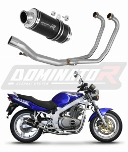 Suzuki GS 500E 1989 - 2009 Sistema de escape Colector Silenciador GP1 NEGRO + dB killer medium