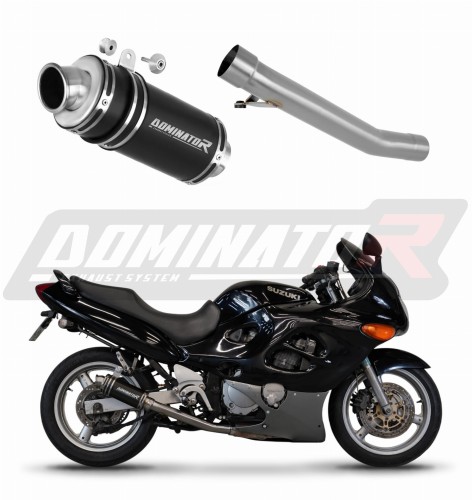 GSXF 600 EXHAUST Suzuki Muffler Auspuff Sportauspuff Silencer Echappement Silencieux Scarico Scarichi Escape Wydech Tłumik GP1 BLACK 1998 - 2006 DOMINATOR x