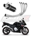 complete exhaust system with muffler DOMINATOR Full System GP1 BLACK fits to Suzuki GSXF 650 2007  2016 7