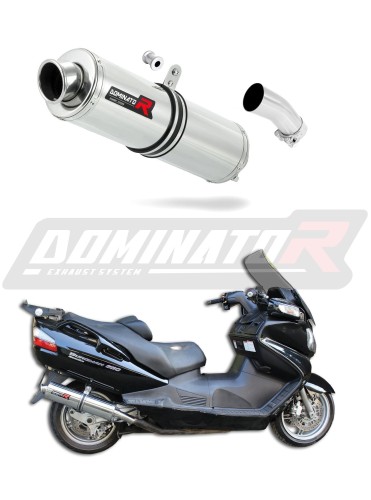 escape silenciador DOMINATOR redondo compatible con la motocicleta Suzuki BURGMAN 650  2013  7
