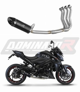 Suzuki GSX-S 1000 / F 2015 - 2020 Low Level Sistema de escape Colector Silenciador HP8 NEGRO + dB killer medium