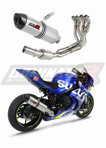 sistema de escape completo con silenciador DOMINATOR Full System HP1 compatible con la motocicleta Suzuki GSXR 1000 2017  2021 6