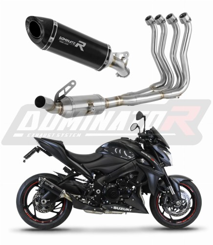 Suzuki GSX-S 1000 / F 2015 - 2020 EXHAUST Collector Manifold Full System Muffler Auspuff Sportauspuff Silencer Echappement Silencieux Scarico Scarichi Escape Wydech Tłumik HP8 BLACK Dominator Exhaust System x
