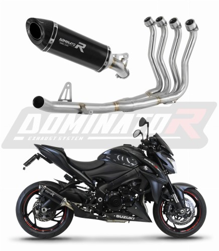complete exhaust system with muffler DOMINATOR Full System HP8 BLACK fits to Suzuki GSXS 1000 / F 2015  2020 6