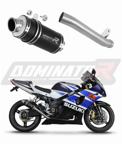 escape silenciador DOMINATOR Slipon GP1 negro compatible con la motocicleta Suzuki GSXR 1000 K1  K4 2001  2004 6