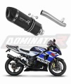 escape silenciador DOMINATOR Slipon HP1 negro compatible con la motocicleta Suzuki GSXR 1000 K1  K4 2001  2004 6