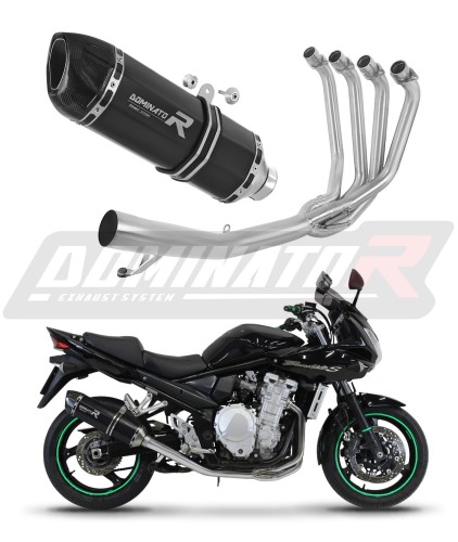 Suzuki GSF 650 N / S BANDIT 2007 - 2016 EXHAUST Collector Manifold Full System Muffler Auspuff Sportauspuff Silencer Echappement Silencieux Scarico Scarichi Escape Wydech Tłumik HP1 BLACK Dominator Exhaust System x