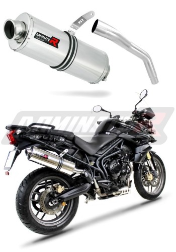 TIGER 800 XC XR XRX XCX XRT XCA EXHAUST Triumph Muffler Auspuff Sportauspuff Silencer Echappement Silencieux Scarico Scarichi Escape Wydech Tłumik OVAL 2011 - 2014 DOMINATOR x