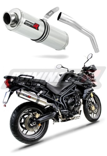 TIGER 800 XC XR XRX XCX XRT XCA EXHAUST Triumph Muffler Auspuff Sportauspuff Silencer Echappement Silencieux Scarico Scarichi Escape Wydech Tłumik ROUND 2011 - 2014 DOMINATOR x