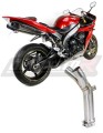 decat silenciador central DOMINATOR Mid Pipe compatible con la motocicleta YZF R1 1000 RN12 2004  2006 6