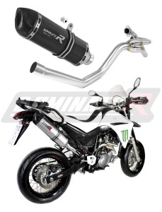 Yamaha XT 660 X 2004 - 2016 colector lateral 2 en 1 Silenciador Escape HP1 NEGRO + dB killer medium