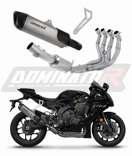 sistema de escape completo con silenciador DOMINATOR Full System titanio HP6 compatible con la motocicleta Yamaha YZF R1 1000 RN32 2015