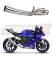 decat silenciador central DOMINATOR Mid Pipe compatible con la motocicleta YZF R1 1000 2020  2022 8