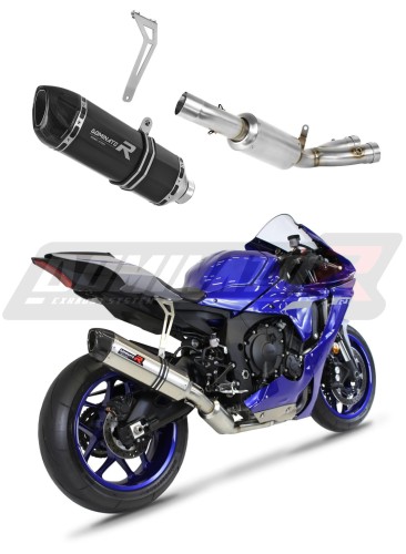 Yamaha YZF R1 1000 RN65 2020 - 2021 RACE EXHAUST Muffler Auspuff Sportauspuff Silencer Echappement Silencieux Scarico Scarichi Escape Wydech Tłumik HP1 BLACK Dominator Exhaust System x