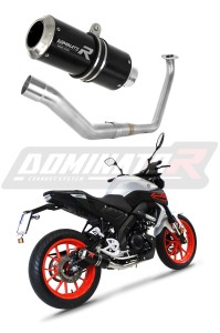 Yamaha MT 125 2020 Sistema de escape Colector Silenciador GP NEGRO + dB killer medium