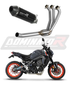 Yamaha MT 09 2021 - 2023 Low Level Sistema de escape Colector Silenciador HP3 NEGRO + dB killer medium