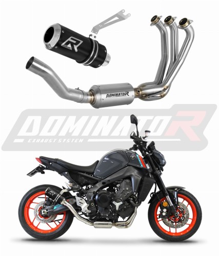 Yamaha MT 09 2021 - 2023 Full  Exhaust System EX Muffler Auspuff Sportauspuff Silencer Echappement Silencieux Scarico Scarichi Escape Collector Manifold Wydech Tłumik GP BLACK DOMINATOR EXHAUST SYSTEM x