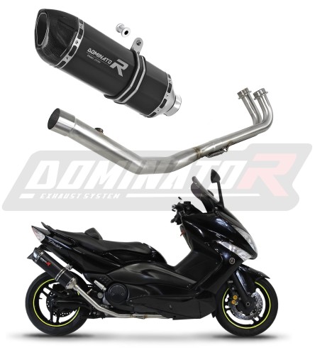 complete exhaust system with muffler DOMINATOR Full System HP1 BLACK fits to Yamaha TMAX 500 2008  2011 6