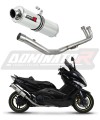 sistema de escape completo con silenciador DOMINATOR Full System redondo compatible con la motocicleta Yamaha TMAX 500 2008  2011 6