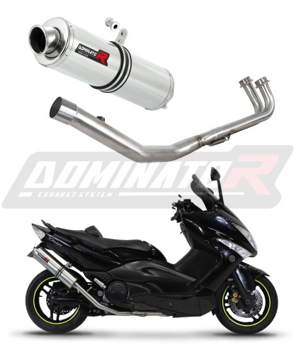 sistema de escape completo con silenciador DOMINATOR Full System redondo compatible con la motocicleta Yamaha TMAX 500 2008  2011 6