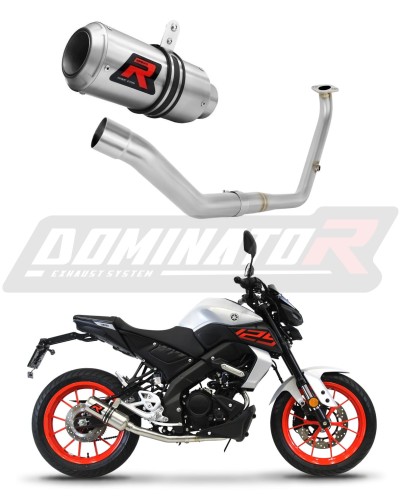 sistema de escape completo con silenciador DOMINATOR Full System GP compatible con la motocicleta Yamaha MT 125 2021  2024 6