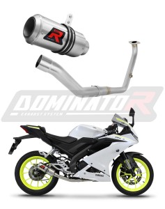 Yamaha YZF R125 2021 - 2024 Full Exhaust System Collector Silencer GP + dB killer medium