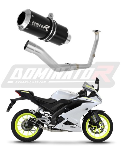 sistema de escape completo con silenciador DOMINATOR Full System GP negro compatible con la motocicleta Yamaha YZF R125 2021  2023 6