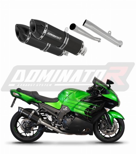 escape silenciador DOMINATOR HP5 negro compatible con la motocicleta KAWASAKI ZZR 1400 2012  2023 6