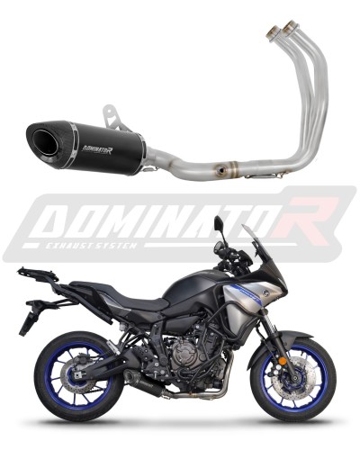 sistema de escape completo con silenciador DOMINATOR Full System HP8 negro compatible con la motocicleta Yamaha Tracer 7 / GT 2020  2024 3