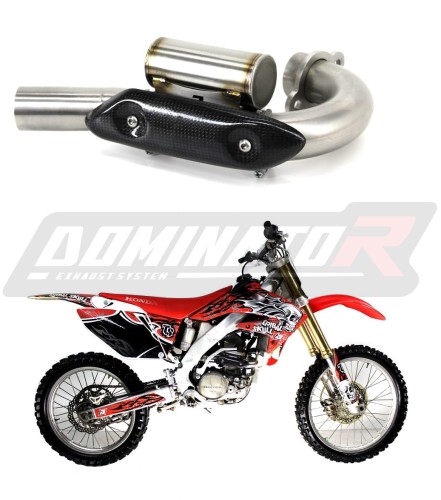 CRF 250 R Exhaust Header Head pipe Linkpipe Downpipe Kolano with PowerBomb 2006 - 2009 DOMINATOR x