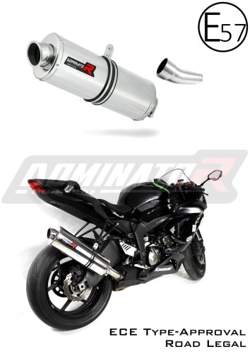 escape silenciador DOMINATOR homologado oval compatible con la motocicleta Kawasaki ZX6R 636 2009  2020 5