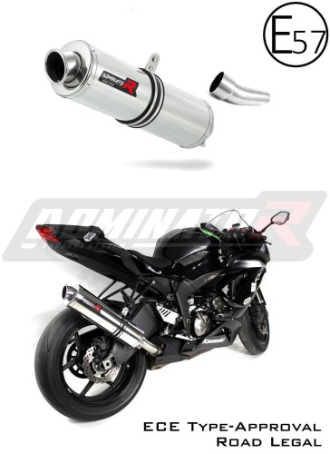 escape silenciador DOMINATOR homologado redondo compatible con la motocicleta Kawasaki ZX6R 636 2009  2020 5