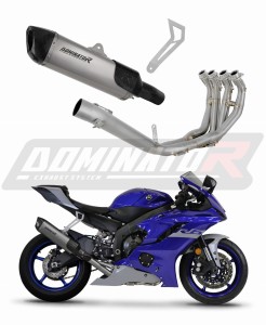 Yamaha YZF R6 2017 - 2023 Titanio Sistema de escape Silenciador HP6 + dB killer