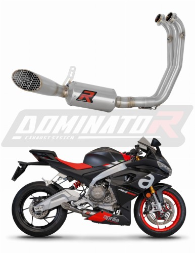 sistema de escape completo con silenciador DOMINATOR Full System GP3 compatible con la motocicleta Aprilia RS 660 2020  2024 4