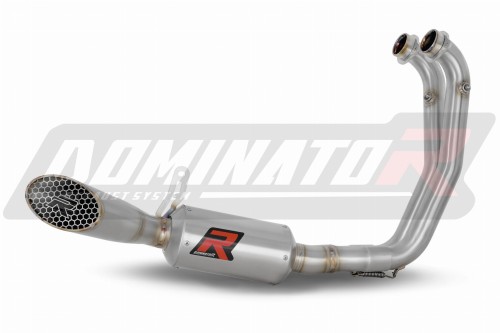 sistema de escape completo con silenciador DOMINATOR Full System GP3 compatible con la motocicleta Aprilia Tuono 660 2021  2024