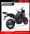 sistema de escape completo con silenciador DOMINATOR Full System HP6 negro compatible con la motocicleta Yamaha Tracer 7 / GT 2020  2024 4