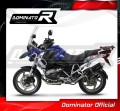 exhaust muffler DOMINATOR homologated road legal P7 BLACK fits the motorcycle BMW R1200GS Adventure 2004   2009 4
