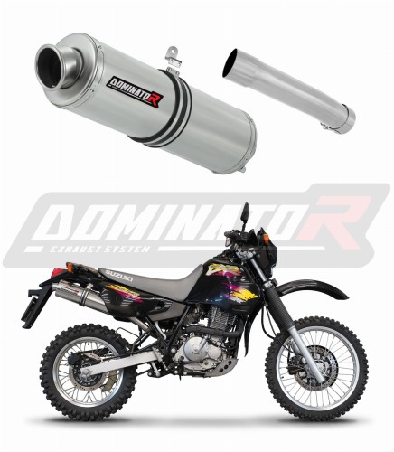 escape silenciador DOMINATOR redondo compatible con la motocicleta Suzuki DR 650 R / RU / S 1990  1995