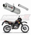 escape silenciador DOMINATOR oval compatible con la motocicleta Suzuki DR 650 R / RU / S 1990  1995