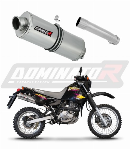 escape silenciador DOMINATOR oval compatible con la motocicleta Suzuki DR 650 R / RU / S 1990  1995