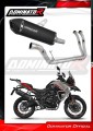 sistema de escape completo con silenciador DOMINATOR Full System HP7 negro compatible con la motocicleta Benelli TRK 702 / TRK 702X 2023  2024