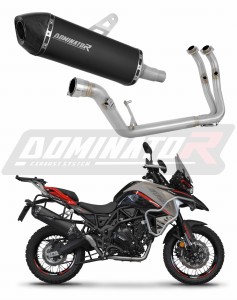 Benelli TRK 702 / TRK 702X 2023 - 2024 Sistema de escape Colector Silenciador HP7 NEGRO + dB killer