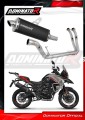 sistema de escape completo con silenciador DOMINATOR Full System P7 negro compatible con la motocicleta Benelli TRK 702 / TRK 702X 2023  2024